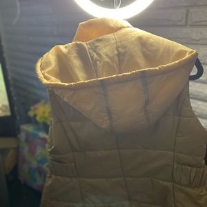 Nice tan vest with hood